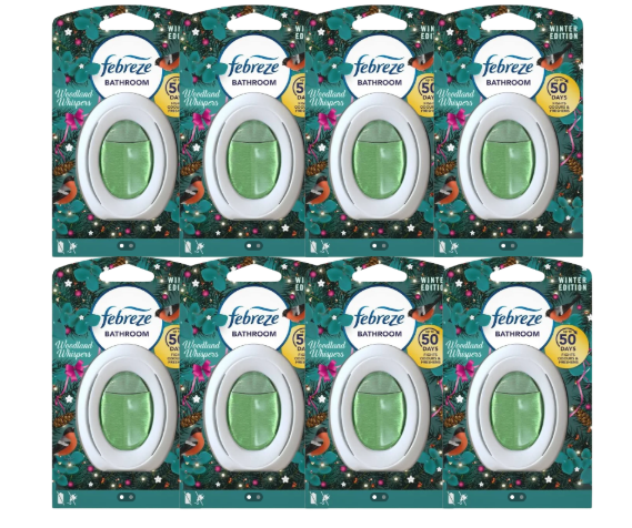 Febreze Bathroom Air Freshener Woodland Whispers Limited Edition x 8